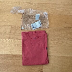 🧸 NWOT POLO Ralph Lauren kids cotton jersey crewneck shirt Cruise I red